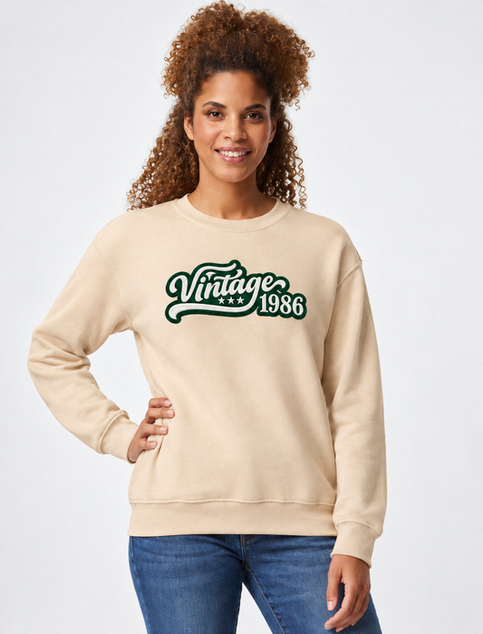 Vintage 1986 Embroidered Crewneck Sweatshirt "Class Reunion"